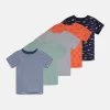 Friboo 5 Pack Unisex - T-Shirt Print - Multi-Coloured/Blue/White -Friboo 30d5922bbd6042ccacabbaca0ff62842