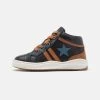 Friboo Leather - Sneakers Hoog - Dark Blue -Friboo 679be8cdc2594ea488732364f576029f