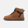 Friboo Leather - Sneakers Hoog - Cognac -Friboo 8064118b14fc469eb7c9e441fc5501aa