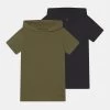 Friboo Unisex 2 Pack - T-Shirt Basic - Khaki/Black -Friboo ae1be81bf46a467f9febef632053b6da