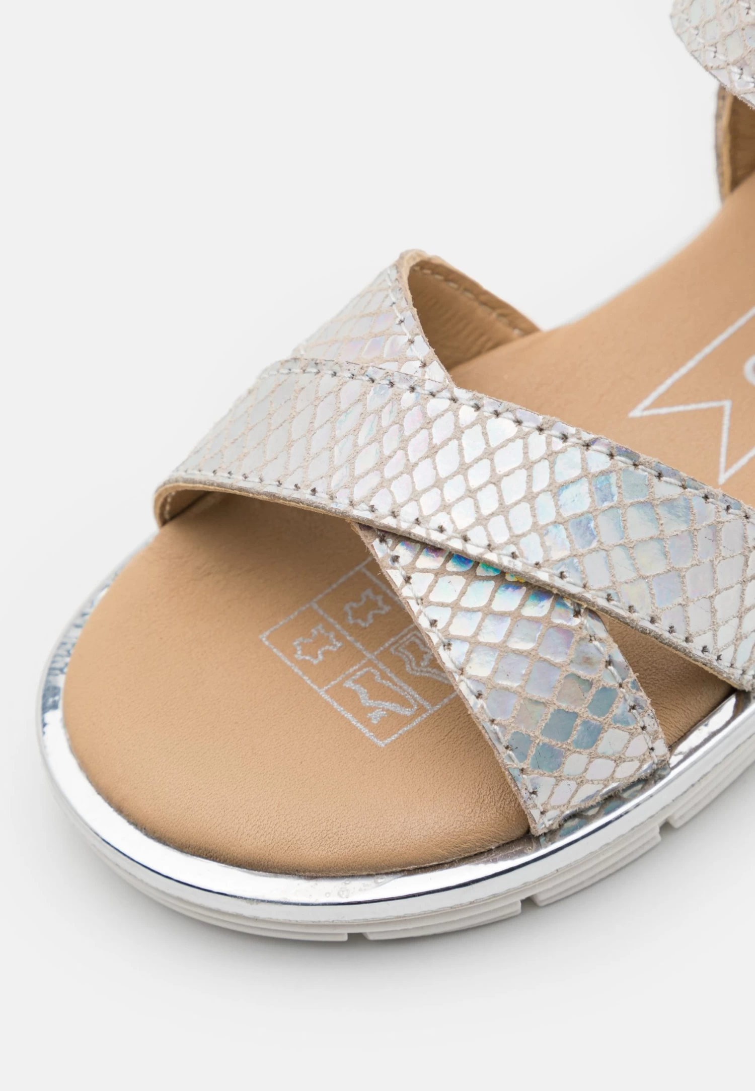 Friboo Holographic Leather - Sandalen - Silver 8 Friboo Holographic Leather - Sandalen - Silver - Afbeelding 6